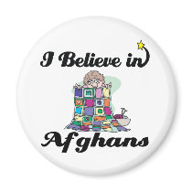 i believe in afghans refrigerator magnet