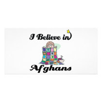 i believe in afghans customized photo card