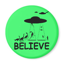 I believe in aliens refrigerator magnet