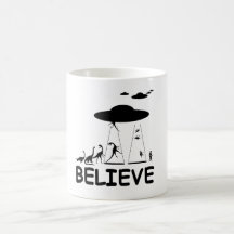 I believe in aliens mug