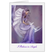 I Believe in Angels Card - Blank Inside