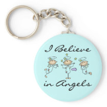 I Believe in Angels Keychain