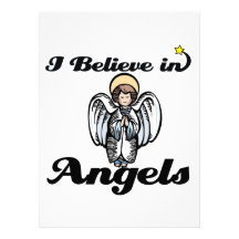 i believe in angels personalized announcements