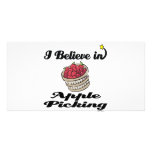 i believe in apple picking photo card