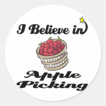 i believe in apple picking sticker