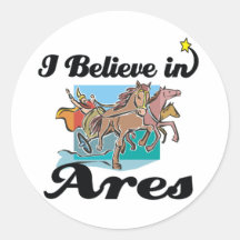 i believe in Ares Stickers