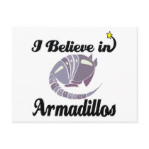 i believe in armadillos post card