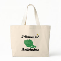 i believe in artichokes canvas bag