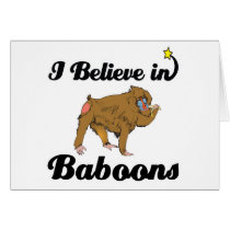 i believe in baboons card