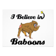 i believe in baboons custom invites