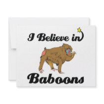 i believe in baboons personalized announcement