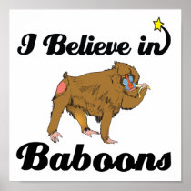 i believe in baboons posters