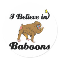 i believe in baboons stickers