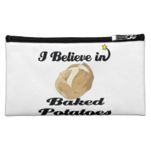 i believe in baked potatoes cosmetics bags