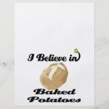 i believe in baked potatoes custom flyer