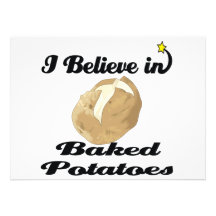 i believe in baked potatoes custom invitations