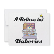 i believe in bakeries personalized invitation