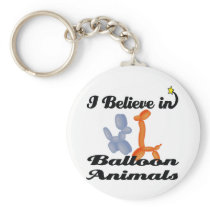 i believe in balloon animals key chain