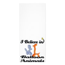 i believe in balloon animals rack cards