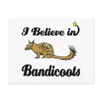 i believe in bandicoots postcards