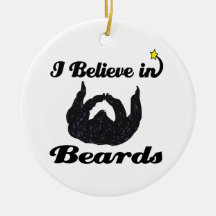 i believe in beards christmas ornaments