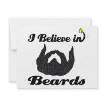 i believe in beards personalised invitation