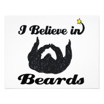 i believe in beards personalised invitation