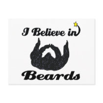 i believe in beards post card