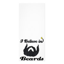i believe in beards rack card design