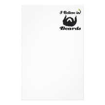 i believe in beards stationery design