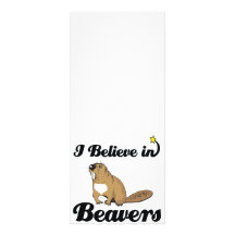 i believe in beavers customised rack card
