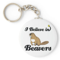 i believe in beavers keychains
