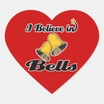 i believe in bells heart sticker