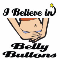 i believe in belly buttons photo sculpture
