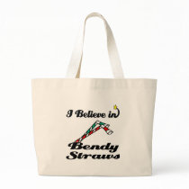 i believe in bendy straws canvas bags