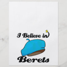 i believe in berets custom flyer