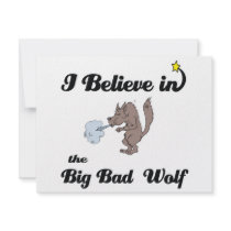 i believe in big bad wolf personalized invites