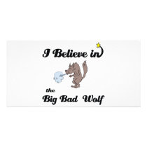 i believe in big bad wolf picture card