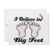 i believe in big feet personalized invite