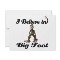 i believe in big foot invitations