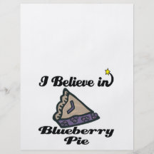 i believe in blueberry pie personalized flyer