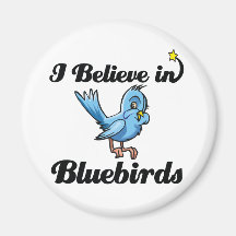 i believe in bluebirds fridge magnet