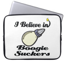 i believe in boogie suckers laptop computer sleeve