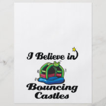 i believe in bouncing castles personalised flyer
