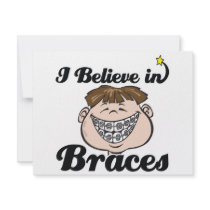 i believe in braces personalised invites