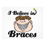 i believe in braces personalised invites