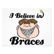i believe in braces personalised invites
