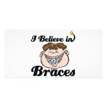i believe in braces photo card template