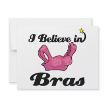 i believe in bras personalized invites