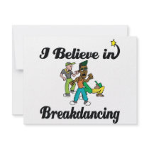i believe in break dancing personalised invitations